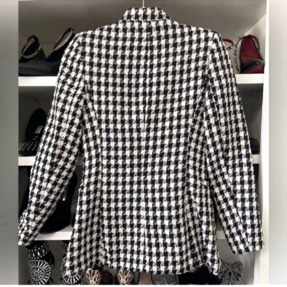 New Print Open Front Tweed Blazer Size  XS - Picture 6 of 11